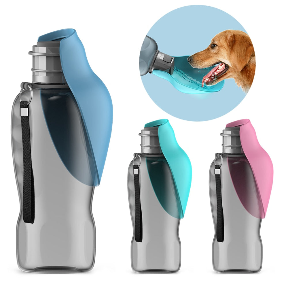 800ml Portable Dog Water Bottle - Convenient Outdoor Travel Drinking Bowl for Dogs of All Sizes